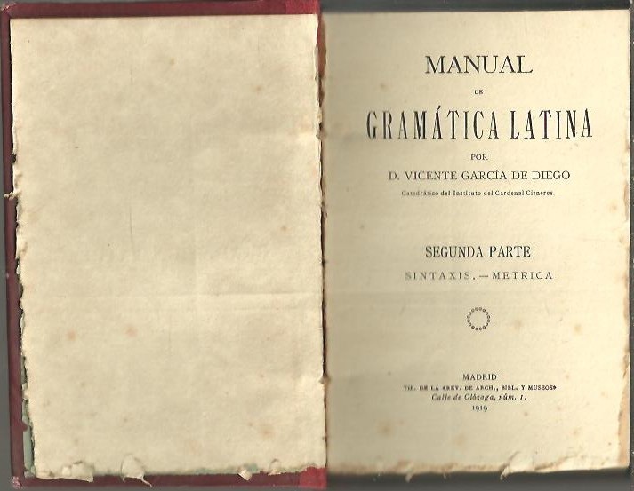 MANUAL DE GRAMATICA LATINA. SEGUNDA PARTE.