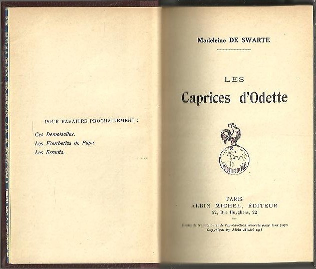 LES CAPRICES D'ODETTE.
