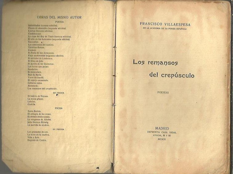 LOS REMANSOS DEL CREP�SCULO.