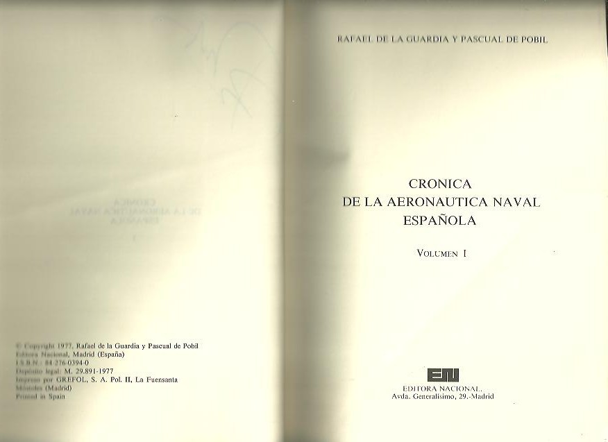 CRONICA DE LA AERONAUTICA NAVAL ESPA�OLA.