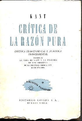 CRITICA DE LA RAZON PURA. ESTETICA TRASCENDENTAL Y ANALITICA TRASCENDENTAL.