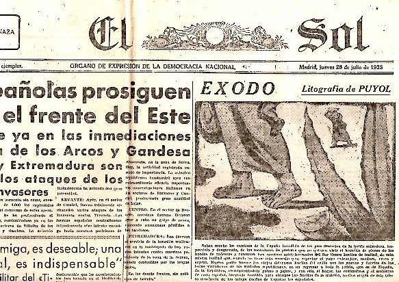 EL SOL. A�O XXII. N. 6224. 28-JULIO-1938.