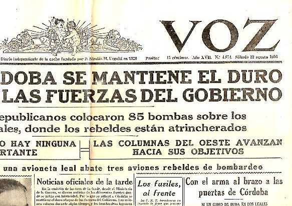 LA VOZ. A�O XVII. N.4874. 22-AGOSTO-1936.
