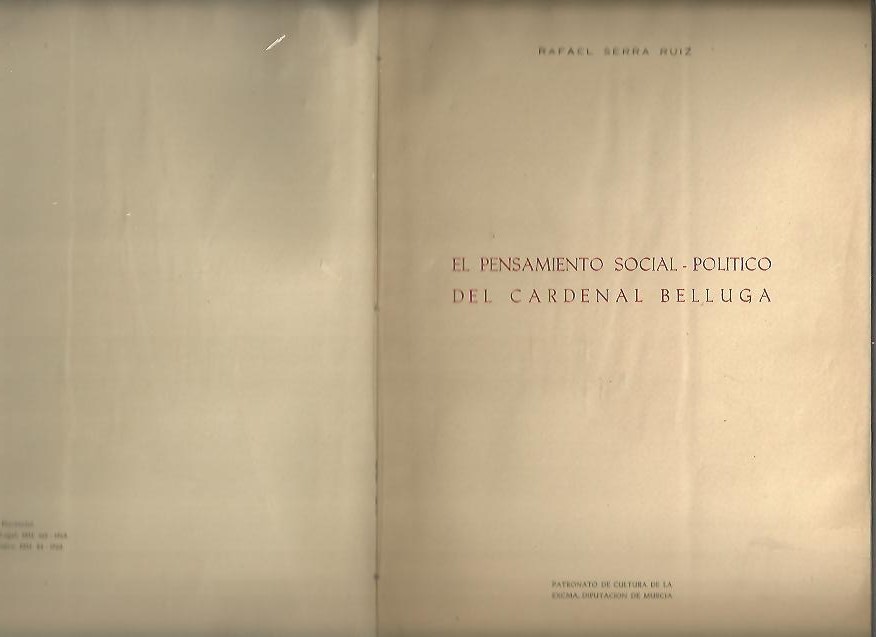 EL PENSAMIENTO SOCIAL - POLITICO DEL CARDENAL BELLUGA (1662 - 1743).