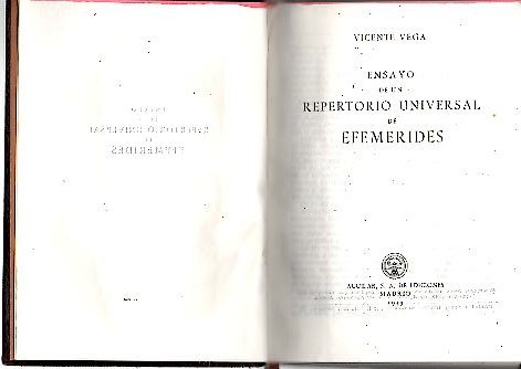 ENSAYO DE UN REPERTORIO UNIVERSAL DE EFEMERIDES.