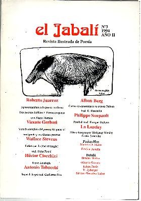 EL JABALI. REVISTA ILUSTRADA DE POESIA. N. 3. 1994. A�O II.