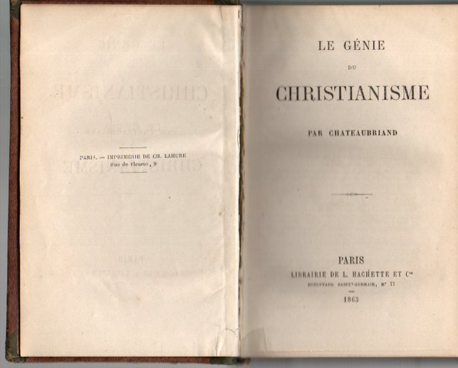 LE GENIE DU CHRISTIANISME.