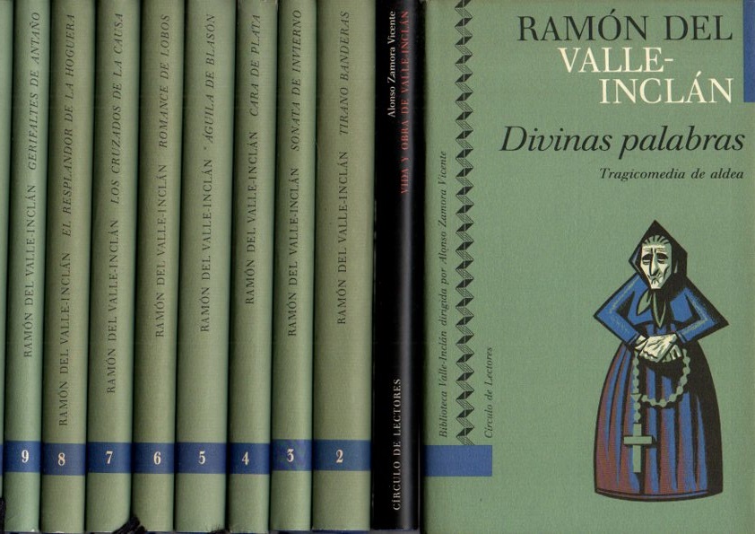 BIBLIOTECA VALLE-INCLAN. 1. DIVINAS PALABRAS. 2. TIRANO BANDERAS. 3. SONATA DE INVIERNO. 4. CARA DE PLATA. 5. AGUILA DE BLASON. 6. ROMANCE DE LOBOS. 7. LOS CRUZADOS DE LA CAUSA. 8. EL RESPLANDOR DE LA HOGUERA. 9. GERIFALTES DE ANTA�O...
