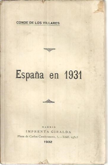 ESPA�A EN 1931.